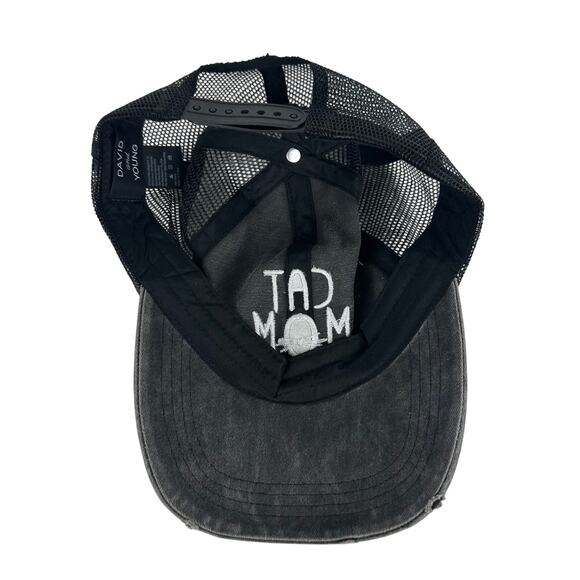 David and Young Womens Cat Mom Adjustable Grey Wash Distressed Baseball Hat OS - Picture 2 of 4